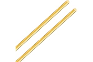 LAVMHAB Messingstab 5mm x 300mm, Messing Massiver Runde Stab für DIY Bastel (2 Stück)