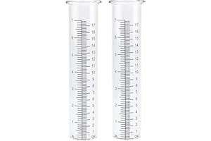 bephible Pluviometro da 20,3 cm, tubo di plastica di ricambio di alta qualità, trasparente, per esterni, 2 pezzi