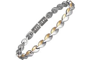 EnerCoppeX Bracelet de cheville en titane pur, bracelet de cheville en titane, aimant de transport, avec sac cadeau, convient pour les femmes