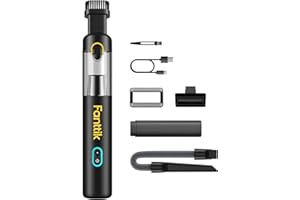 Fanttik Slim V8 Mate Aspirabriciole Senza Fili Per Auto,Alta Potenza di Aspirazione 12000Pa,Doppio sistema di filtraggio,Ricarica Rapida USB-C in 2 Ore,Mini Aspirapolvere Portatile con Tubo Flessibile