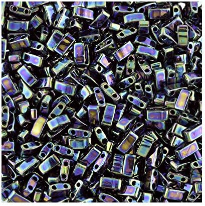 Miyuki Half Tila Beads TLH455 Blue Iris Qty 5 Grams