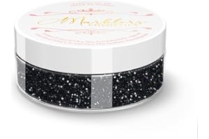 MARBLERS Cosmetic Grade Fine Twinkle Glitter [Black Knight] 0.18oz (5g) | Non-Toxic | Vegan | Cruelty-Free | Eyeshadow, Nail Polish, Nail Art | Festival, Rave & Party Makeup | Body & Face
