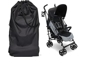 LISETAR Borsa da viaggio per passeggino, resistente e impermeabile, ideale per stoccaggio e voli aerei, Nero