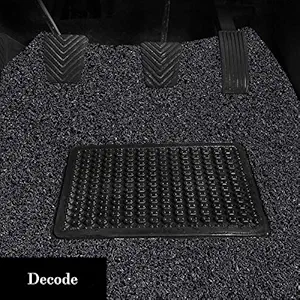 Decode Vinyl Anti Skid/Grass Mat for Car Maruti Alto K10 (Black)
