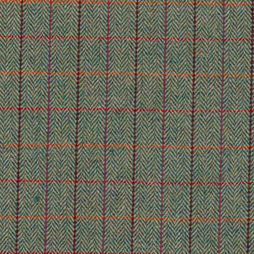 Scotch Tweed Exclusiva gama de tela tejida de espiga, 100% lana, verde rojo, rosa, diseño de cuadros de ventana, ref 640609