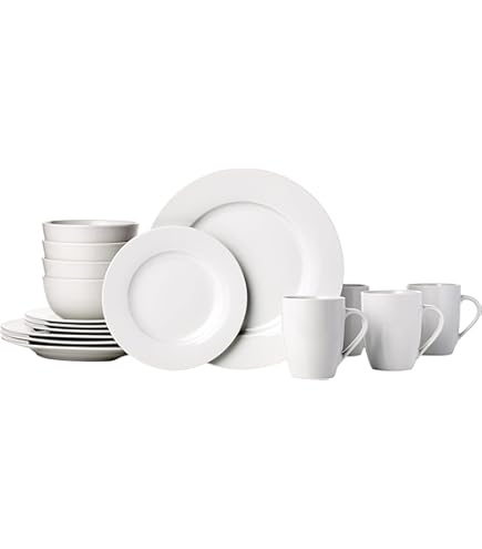 Service De Vaisselle En Grès à Motif Floral - Blanc - ADAO