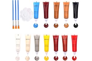 BUDOCI Leder Reparatur Set mit 12 Farben, Mixbar Fiussigleder Reparatur Creme Set Schwarz Leder Repairing kit für Auto Lederlenkrad Sofa Jacke Geldbörse Gürtel Schuhe Kunstleder Kratzer Risse