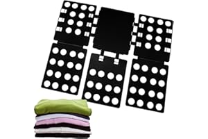 ATBUSS 1 Clothes Folding Board, Folding Board for Children and Adults, T-Shirt Folding Board, Laundry Folding Board, Clothes Folder, Good for Folding Clothes (Black)