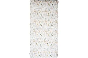 TINÉO TINEO - Podróżny materac dziecięcy 60x120x4cm, wodoodporny spód PCW, do użytku wewnątrz i na zewnątrz, zdejmowany, zwijany, przenośny, wykonany we Francji (avane)