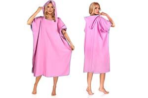 DIELOVEHUA Serviette de Plage Poncho,Peignoir à Langer,Poncho Surf, Poncho de Bain, Peignoir Poncho, Poncho de Plage avec Capuche, Peignoir Microfibre, Séchage Rapide, pour Natation Camping Plage Surf