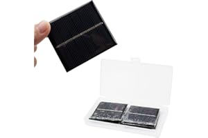 GALDOEP 6 Pièces 3 V 150 mA 0,45 W 55 x 60 mm Mini Panneau Solaire Panneau,Micro Mini Panneau Solaire pour énergie Solaire Énergie, Bricolage, Projets scientifiques – Jouets