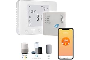 DOMYNO CRONOTERMOSTATO WIFI + RF SENZA FILI A BATTERIA SMARTPHONE APP ALEXA GOOGLE TERMOSTATO DA PARETE O BOX 503