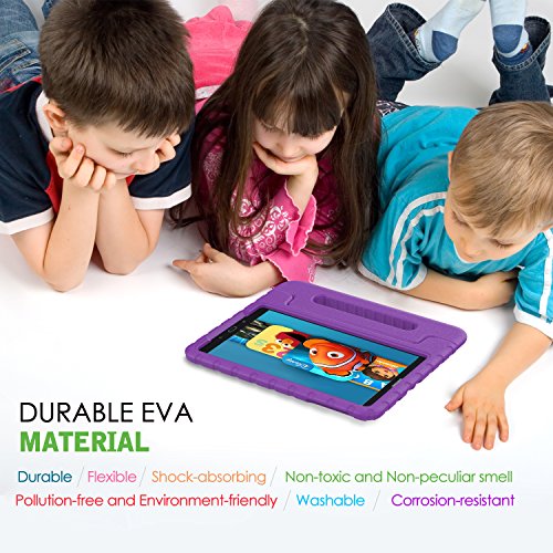 MoKo Samsung Galaxy Tab A 10.1 Hülle – Superleicht EVA Stoßfest Kinderfreundlich Kinder Schutzhülle mit umwandelbarer Handgriff Handle/Standfunktion für Galaxy Tab A (2016) T580N 10.1″ Tablet-PC, Violett - 7