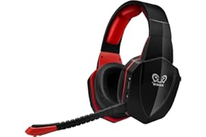 HUHD Cuffie da gioco senza fili Nintendo Switch (Rosso)