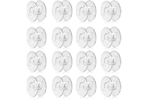 VZUHSW Canette Machine a Coudre Bobines, pour Machine à Coudre Singer Brother Bermina Pfaff Bobines en Plastique Janome Toyota Elna Chanteur, Transparent et Universel,16Pcs