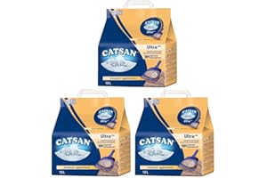 Catsan Ultra Plus Klumpstreu klumpendes Katzenstreu, 3 Packungen (3 x 10l)