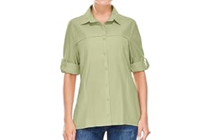 JOGWITS Chemisier pour femme - Protection UV UPF 50 - T-shirt à manches longues - Vêtement safari - Respirant - Séchage rapide - Chemise de randonnée décontractée - Haut de sport - 5077