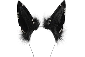 FXAELIAN Animal Fox Cat Dog Ears Headband Halloween Cosplay Hairband Hair Hoop