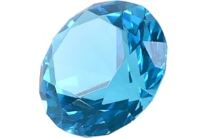 Longwin Presse-papier 60 mm de largeur Cristal Diamant Décoration pour la maison Couleur unie, Aquamarine Blue