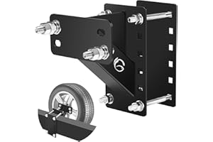 GADFISH Spare Tire Carrier, Spare Tire Mount Boat Trailer Carrier Bracket,Heavy Duty Lock Holder,Fits 4 & 5 & 6 Lugs Trailer Wheels on 4, 4.5'', 4.75'', 5'' and 5.5'' Bolt Patterns,Holds up to 150 Lbs