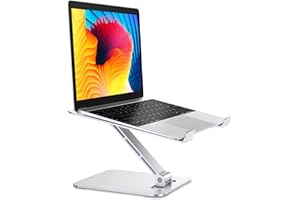 Glangeh Aluminiowy stojak na laptopa z regulacją wysokości, ergonomiczny, wentylowany stojak na laptopa, kompatybilny z MacBook Air, Pro, Mini, Samsung, Sony, Dell, Lenovo, HP, wszystkimi laptopami 10-16"