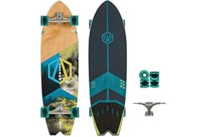 Aztron Surfskate skateboard Ocean, azzurro/nero, 36"