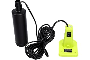 FTVOGUE Sladdlös Vattenöverföringspump Kompatibel med 18V Batteri | 100 W Motor, 635 GPH Flöde, 9,8 Fot Lyft, ABS-material, för Damm, Pool, Källarröjning