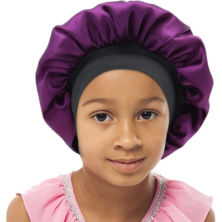 Lolalet Satijnen Bonnet Met Oren, Kinderen Peuter Nachtmuts Om Te Slapen Schattige Zijden Haarhoofdwikkel Voor Meisjes Tieners Krullen Vlechten Lang Haar Piggy Roze Een Maat 1250872435