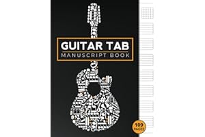 Guitar Tab Manuscript Book: Professional Blank Guitar Tablature Writing Paper For New & Experienced Guitarists | Bonus - Chord Fingering Charts