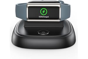 LVFAN Stojak Ładowarki Fitbit Charge 5, Stacja Szybkiego Ładowania Z Przyciskiem Resetowania, Magnetyczna Ładowarka Stacji Ładującej Fitbit Charge 5 / Luxe - Czarny