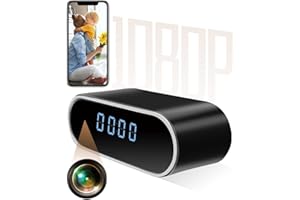 KAGMY Hidden Camera Clock, HD 1080P WiFi Hidden Spy Clock Camera with Night Vision/Motion Detection/Loop Recording, Wireless Security Nanny Cam Surveillance Camera for Home and Office