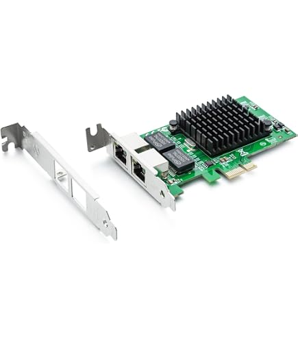 10Gtek 10Gb PCI-E NIC Network Card, Dual Copper RJ45 Port, with