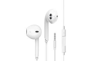 DZIGA Écouteurs filaires, écouteurs intra-auriculaires 3,5 mm avec microphone et contrôle du volume pour tous les iPhone 6S/6/Plus/iPhone SE/5/5C/Huawei/Samsung/MP3/MP4/PC
