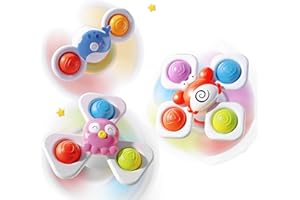 Echehi Lot de 3 Jouet Ventouse Bebe, Jouet Bain Bebe, Jeux Sensoriel Bebe. Crabes