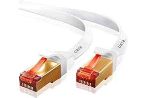 IBRA CAT8/CAT7 Ethernet Gigabit Lan network cable (RJ45) SSTP 40Gbps 2000Mhz - Flat White 7M