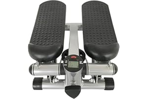 THINFAR Mini stepper 2 en 1 Vélo d'appartement Stepper pour la maison avec résistance réglable, stepper haut et bas avec écran LED et 2 extenseurs