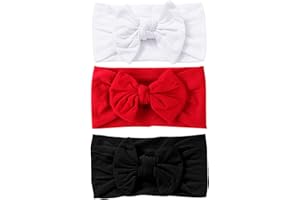 Hocaies Fascia Neonata Elastica - Accessori per Capelli Bambina con Fiocchi