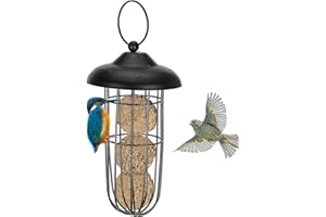 SUNSHINE SMILE Mangeoire à suspendre, distributeur de nourriture pour oiseaux sauvages, à suspendre, mangeoire pour oiseaux, station d'alimentation