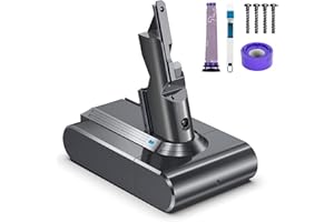 6,000mAh ButurePre Batteria Dyson V7, Batteria per Dyson V7 SV11 Absolute/Fluffy/Animal Aspirapolvere, 21.6V avec con 1 Pre-filtro e 1 Post-filtro