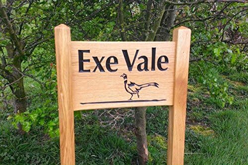 LADDER SIGN SOLID OAK WITH SOLID OAK POSTS 45 x 45 x 915mm from BRAMBLE SIGNS. BRANDED FOR QUALITY ASSURANCE ***WE WILL CONTACT YOU VIA AMAZON FOR YOUR SIGN DETAILS WHEN WE RECEIVE YOUR ORDER***