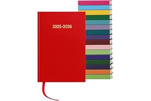 Top Sale 2025-26 A4 Week To View Academic/Mid-year Diary with Matching Ribbon Marker - Red