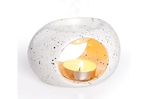 Bighan Bruciatori di Olio Essenziale in Ceramica, Brucia Essenze, Lampade Aromaterapia, Ceramica Elegante, Scalda Cera per Diffusori Candele, Adornare Casa Decorazioni per la Camera da Letto, Colore 2