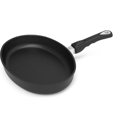 Set Gundel gietijzeren vispan inductie met glazen deksel, 41 x 27 cm, hoogte 5 cm, titanium keramiek oppervlak, PFOA-vrij, ovale pan