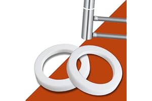 KTC-HOME PREMIUM Fitschenringe - alle Zimmertüren - 2 mm 50 Stück Vorteilspack - extra starke Kunststoff Unterlegscheiben (10,2 x 15 x 2mm) Türheber für Türscharniere gegen Türschleifen