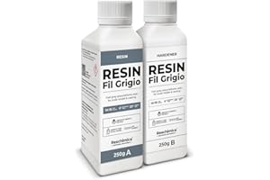 RESCHIMICA Resina Poliuretanica 1:1 Para Colada FIL GRIGIO, Bicomponente, Altamente Fluida y De Gran Dureza, Para Las Creaciones de Aficionados y el Prototipado Rápido (500 gr)