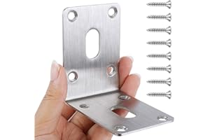 beihuazi® Lot de 4 raccords d'angle en acier inoxydable 304 - 70 x 70 x 50 mm - Pour charges lourdes - Pour abri de jardin, abri de voiture, plate-bande surélevée, établi, etc