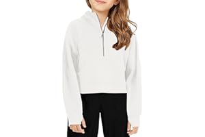 Haloumoning Sweat à capuche pour fille - Pull à capuche pour enfants - Manches longues - En coton - Avec fermeture éclair