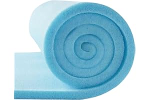 I WANT FABRIC 1" Thick - Medium Density Sofa Chair Cushion Seat Camper Van Bed Vehicle Replacement Sheets Blue Foam for Upholstery 6ft x 2ft (72" x 24") - Fire Retardant Premium Upholstery Foam Sheet - Made in UK