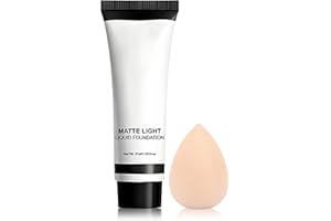 Erinde Biały podkład, Halloween, biała matowa farba do twarzy, korektor kolorów podkładu, długotrwały makijaż, z gąbką do makijażu, nadaje się na Halloween, cosplay klauna, karnawał, do makijażu