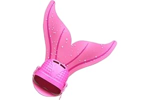 YUKQEYLE Aletas De Sirena Buceo Arriba Niñas Monoaleta Adult Snorkel Natació Ajustable Natación Aletas Monofina Wave Monofin